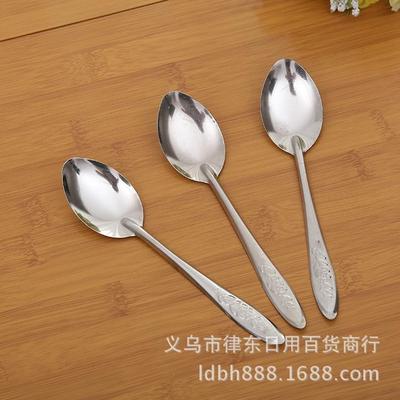 Large soup spoons from a 1 yuan store, made of 410 stainless