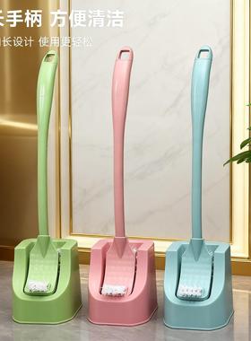 Long-handled toilet cleaning brush set for home bathrooms, d