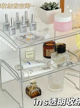 Acrylic Foldable Storage Shelf, INS Style, Multi-layer Trans