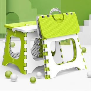 New Thickened Bamboo-Plastic Stool, Foldable for Home Use, S