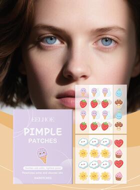 EELHOE Cartoon Pimple Patches, Concealing Transparent Round