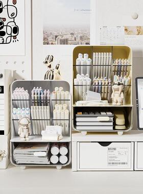 Desktop Multi-Function Transparent Storage Box, Slanted Penc