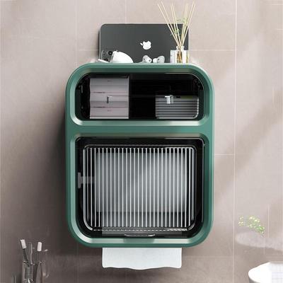 Wall-mounted Bathroom Tissue Box, No-drilling Waterproof Toi
