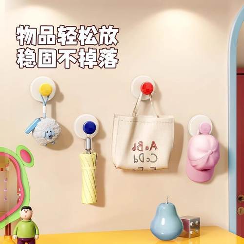 Suction cup hooks no-drill entry door back hanging hooks for