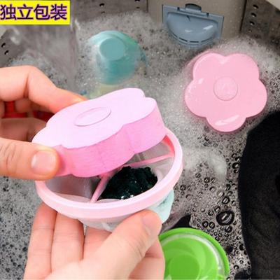 Plum blossom-shaped washing machine lint remover filter bag,