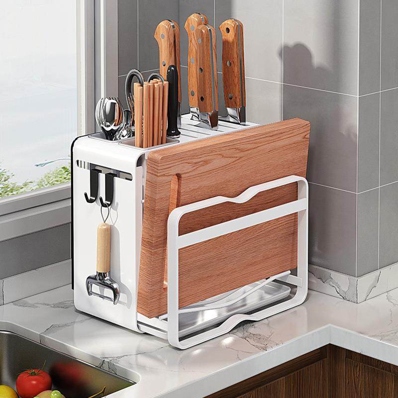 Kitchen Knife Rack Organizer Countertop多功能一体刀具收纳盒,厨房/烹饪用具,刀架,淘宝优惠券,粉丝福利购,淘宝优惠卷