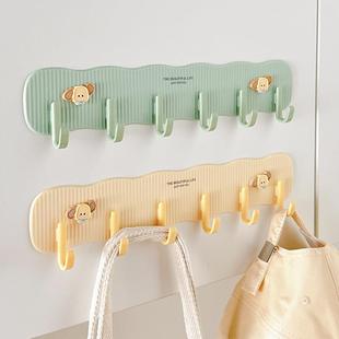 No-drill adhesive hooks, cute hook row for behind doors or o