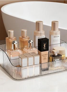 Clear Cosmetic Storage Box Organizer for Desk, Large Capacit