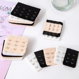 Adjustable bras with extended hooks, bra extenders with thre