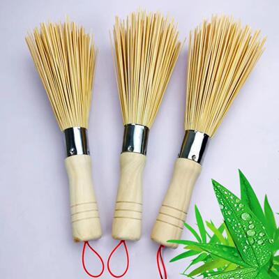 Bamboo Pot Brush Kitchen Stove Cleaning Brush, Pot Washing,