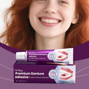 ORALHOE Denture Adhesive  Secure and Comfortable Fit, Enhanc