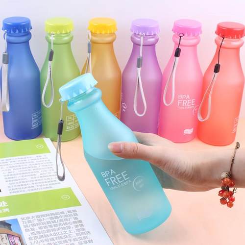 Matte soda bottle print water flask for outdoor sports, with