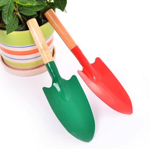 Iron Head Gardening Trowel, Long Handle Iron Shovel, Small