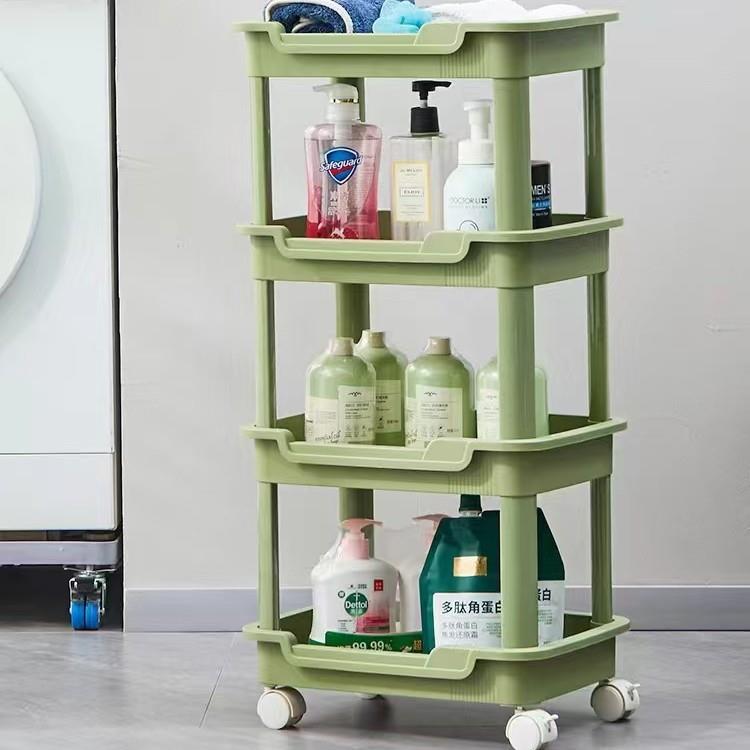 Bathroom and living room toy storage cart, mobile shelving u