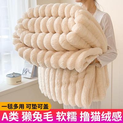 Thick Flannel Blanket for Winter, Double-Sided Fleece Bed Co
