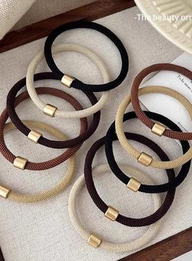 2024 New High-End Simple Retro Elastic Hair Ties, Durable an