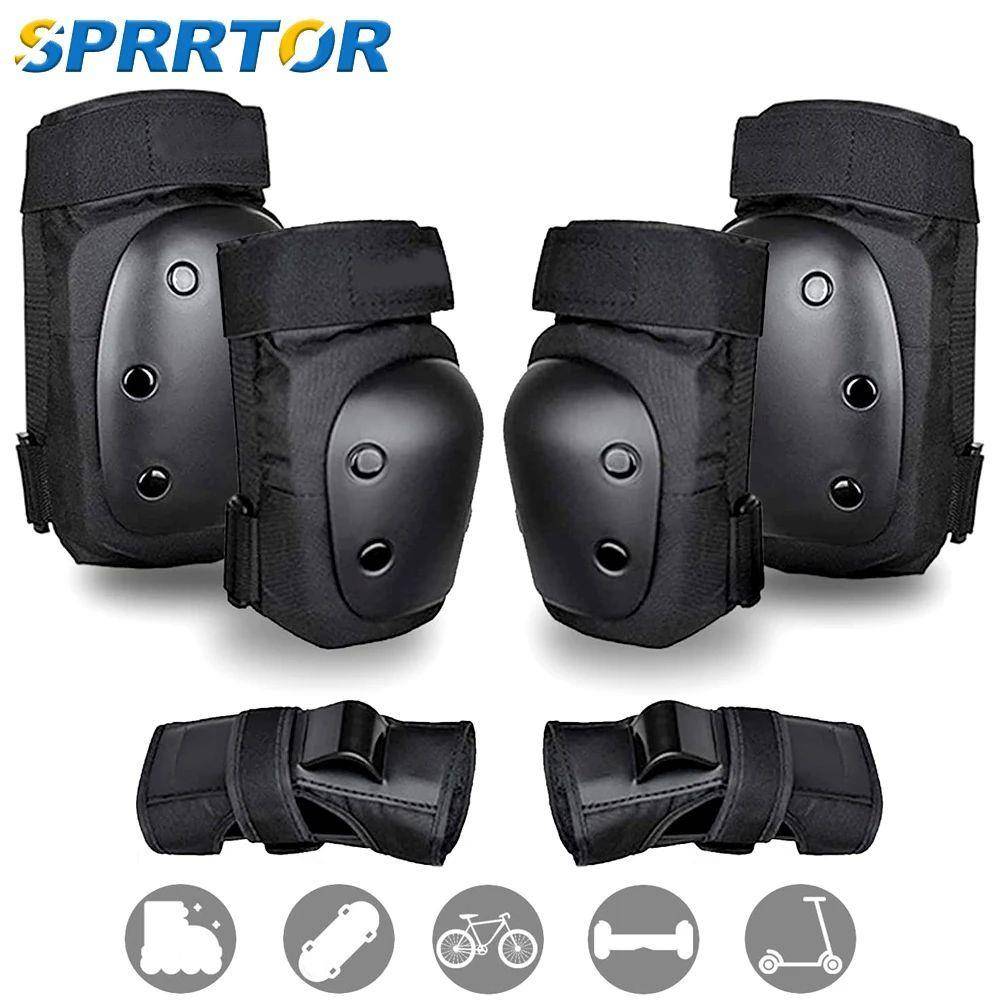 Adult/Kids Knee Pads Elbow Pads Wrist Guards 6 in 1 Protecti