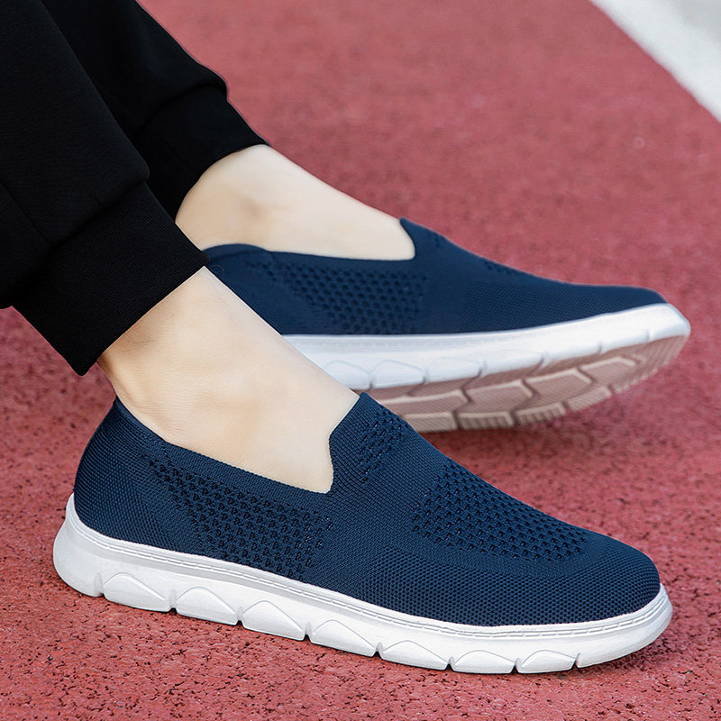 老人鞋大脚骨宽头鞋男夏季一脚蹬爸爸鞋中老年舒适防滑老北京布鞋