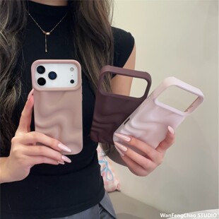 不规则波浪纹适用iPhone17Pro 15亲肤 max手机壳苹果17软壳磨砂14