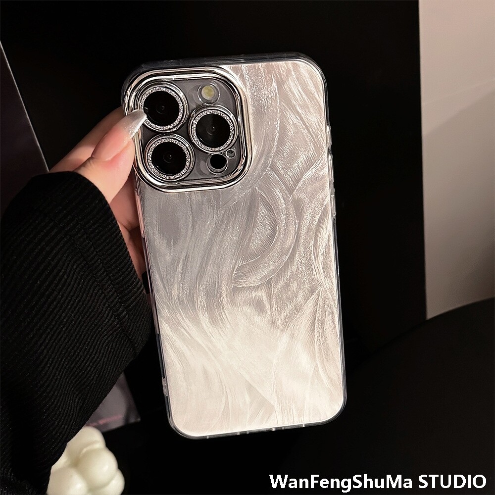 14 APPLE 15 PROMAX 렌즈 필름 IPHONE 13 낙하 방지 12 하이 엔드 센스 11에 적합한 깃털 원사 레이저 휴대폰 케이스