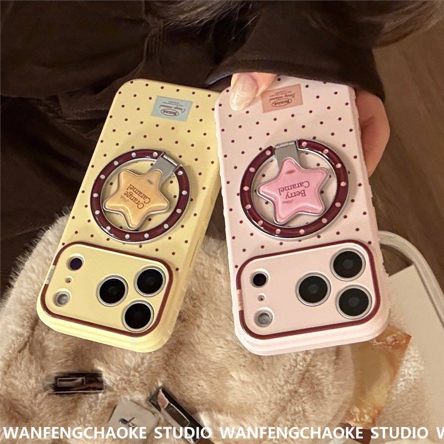 复古星星适用苹果17promax手机包iphone16防摔15韩系11磁吸支架13