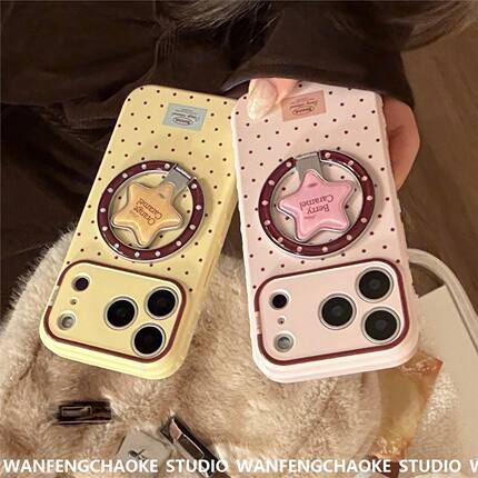 复古星星适用苹果17promax手机包iphone16防摔15韩系11磁吸支架13