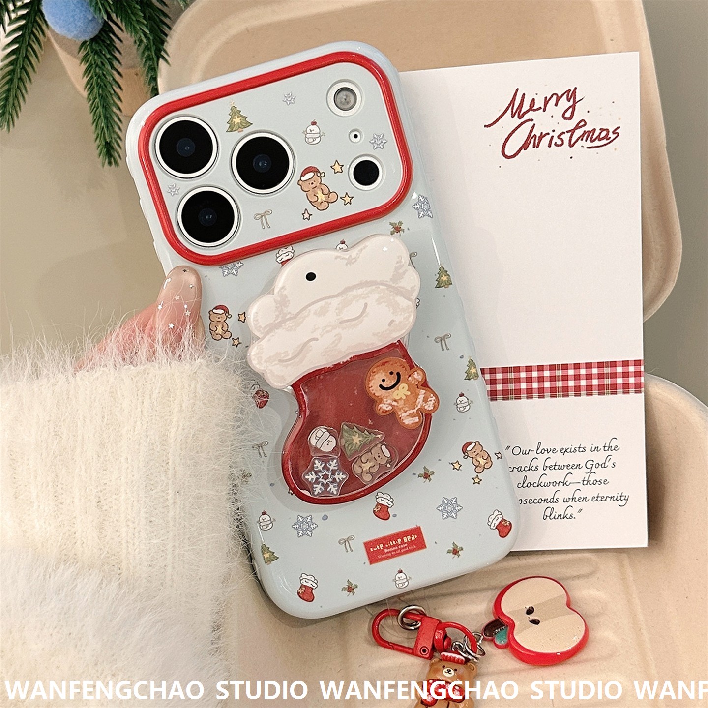 圣诞袜手机包iphone17适用