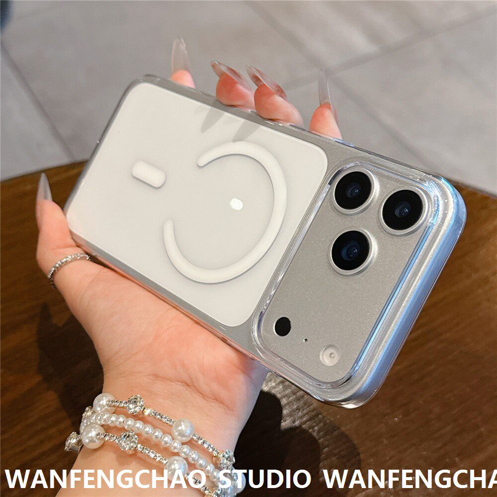 iPhone17PROMAX透明磁吸手机包适用苹果16全包简约大孔硬保护套15