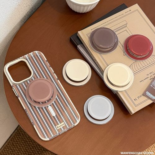 ins风纯色简约磁吸MagSafe手机支架小清新糖果色可伸缩高级感适用