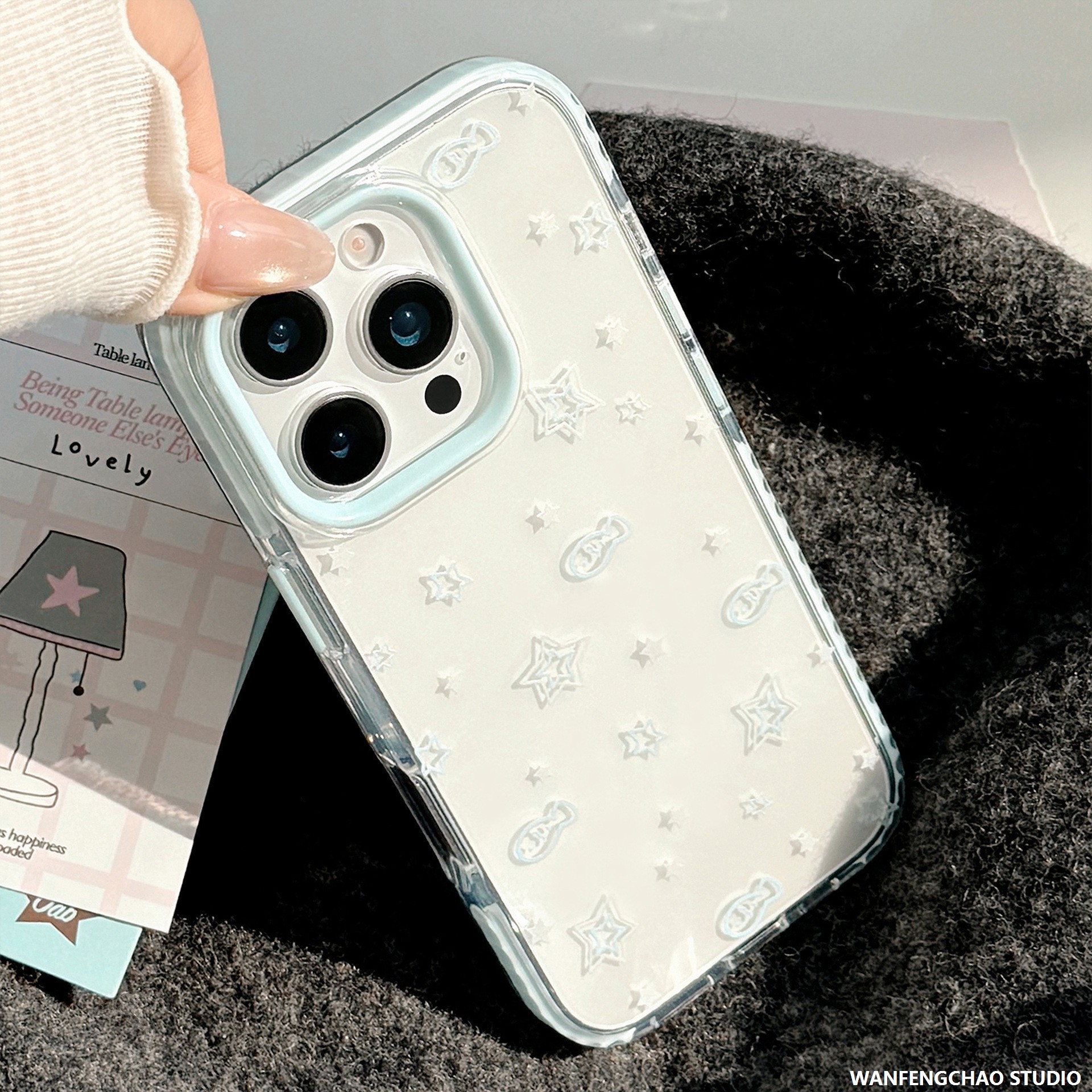 ins风星星小鱼适用iPhone16苹果15pro max手机壳14小清新13男女11