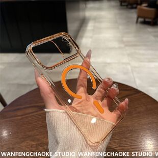 适用iphoneAir保护套透明磁吸magsafe充电苹果17ProMax防摔手机包