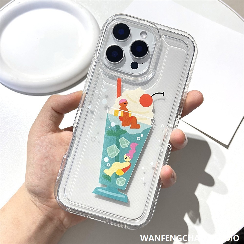 夏日冰淇淋iPhone15苹果16promax搞怪小众手机壳适用14气囊防摔13