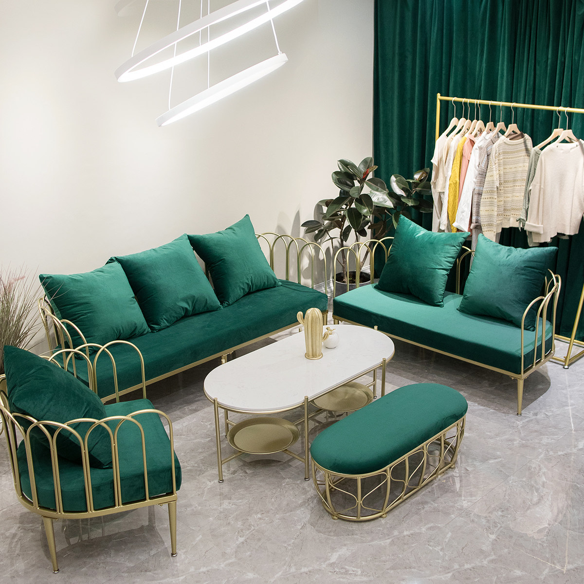 lotus莲花2020新款小户型客厅沙发椅轻奢现代简约ins北欧风|ruв категории жилой мебели, диван класса, железный диван - от Buy2taobao.com для оказания профессиональной услуги покупки агента Taobao