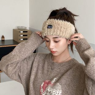 运动发带秋冬防风抹额针织女跑步头带防寒防风保暖运动护耳护脑门