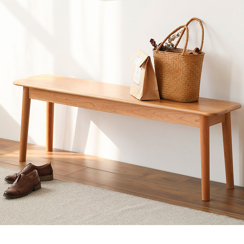 实木日式家具樱桃设计北欧长条凳