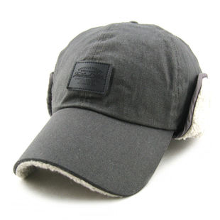 新男款帽子秋冬季护耳潮夹棉帽爸爸棒球帽加厚骑车鸭舌檐抓绒冬帽