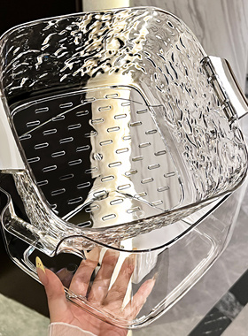 高颜值双层洗菜盆沥水篮多功能厨房家用新款水果盘客厅洗菜篮子