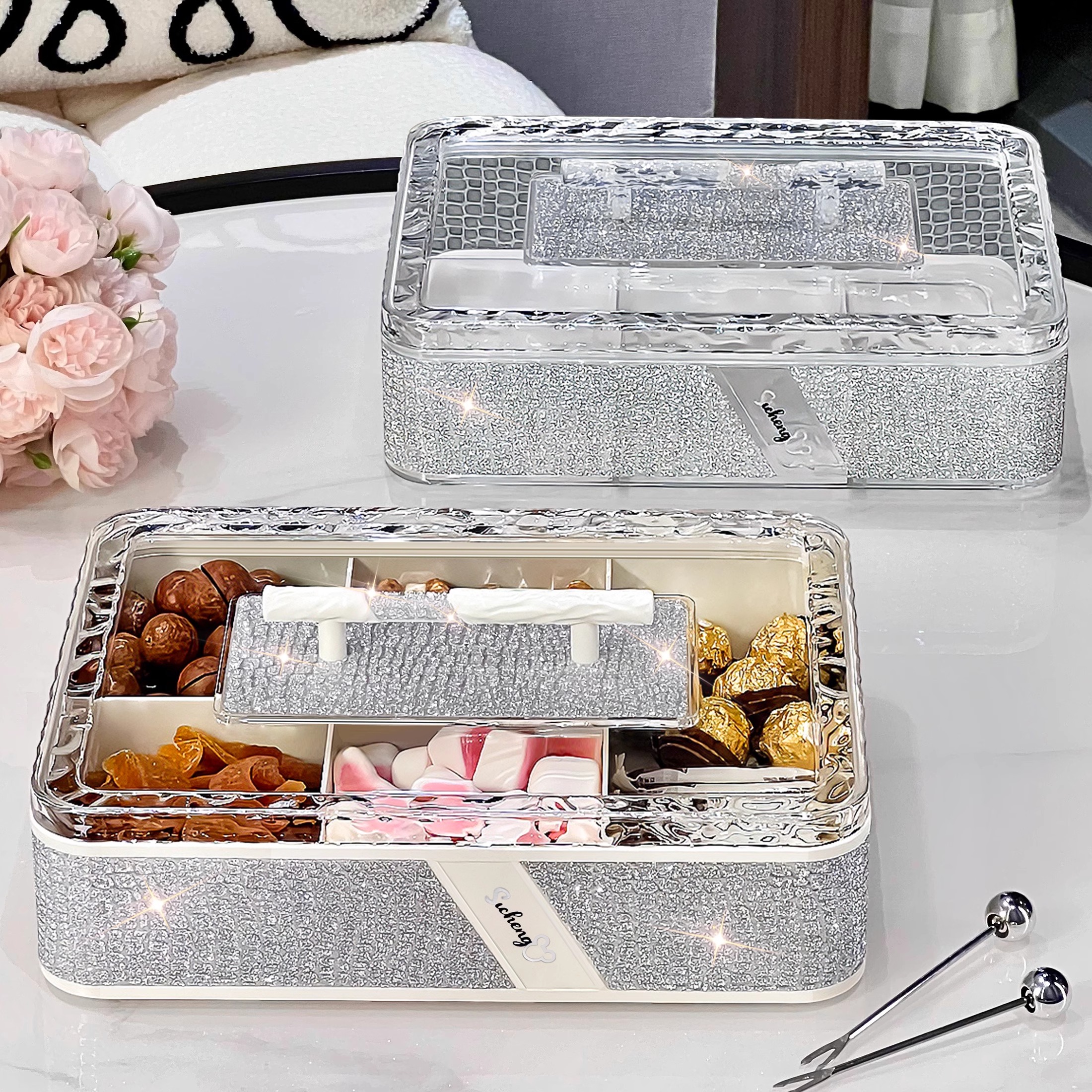 BSD少女心果盘密封坚果糖果盘