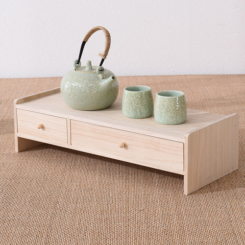 实木桌面收纳架茶具架置物架摆件