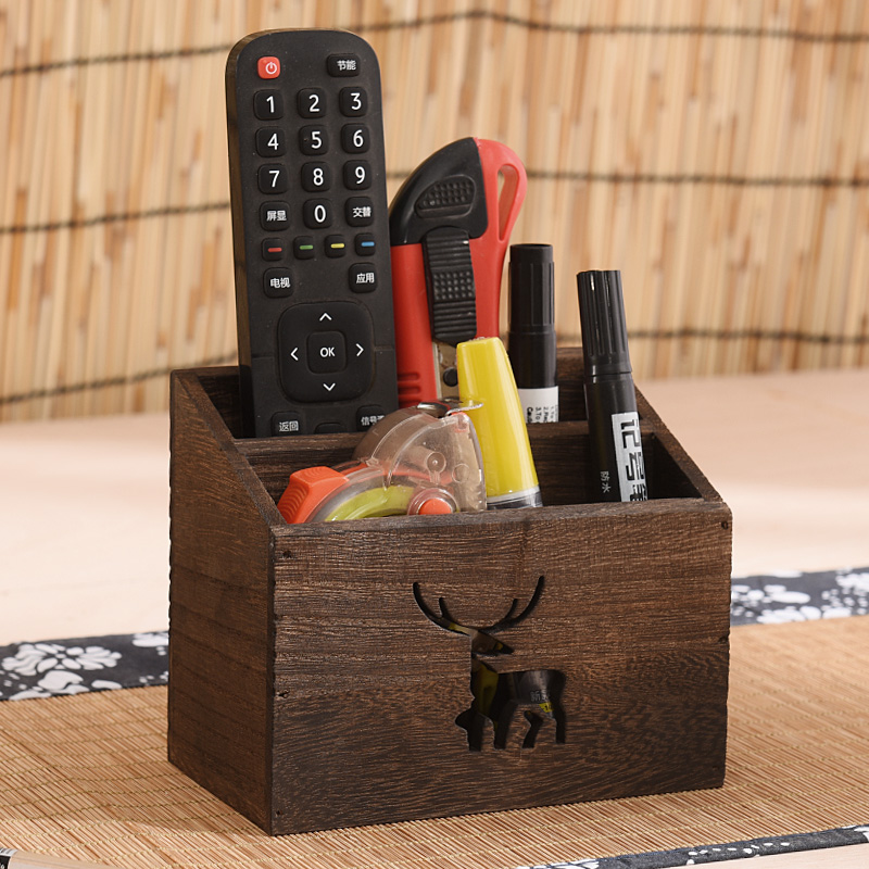 中式笔筒整理架遥控器收纳盒笔桶