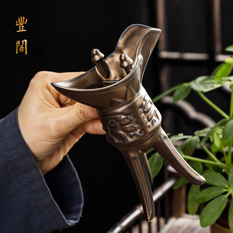 爵杯陶瓷套装中式家用1两仿古