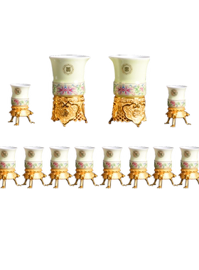 鎏金陶瓷分酒器复古兽首宫廷风