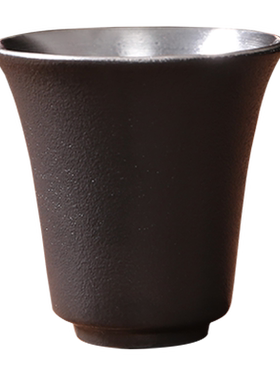 镶银陶瓷家用内胆酒杯