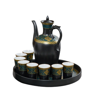 中式陶瓷酒具套装家用仿古代酒具白酒杯温酒器黄清白温酒壶小酒盅