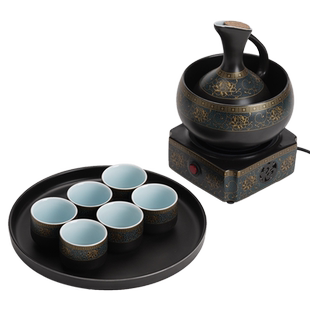 电加热温酒器日式温烫暖热酒壶家用蜡烛仿古黄酒杯黄酒白酒煮酒壶