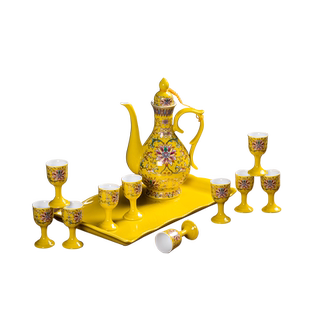 白酒杯套装景德镇珐琅彩酒具陶瓷家用中式酒壶仿古分酒器高脚杯
