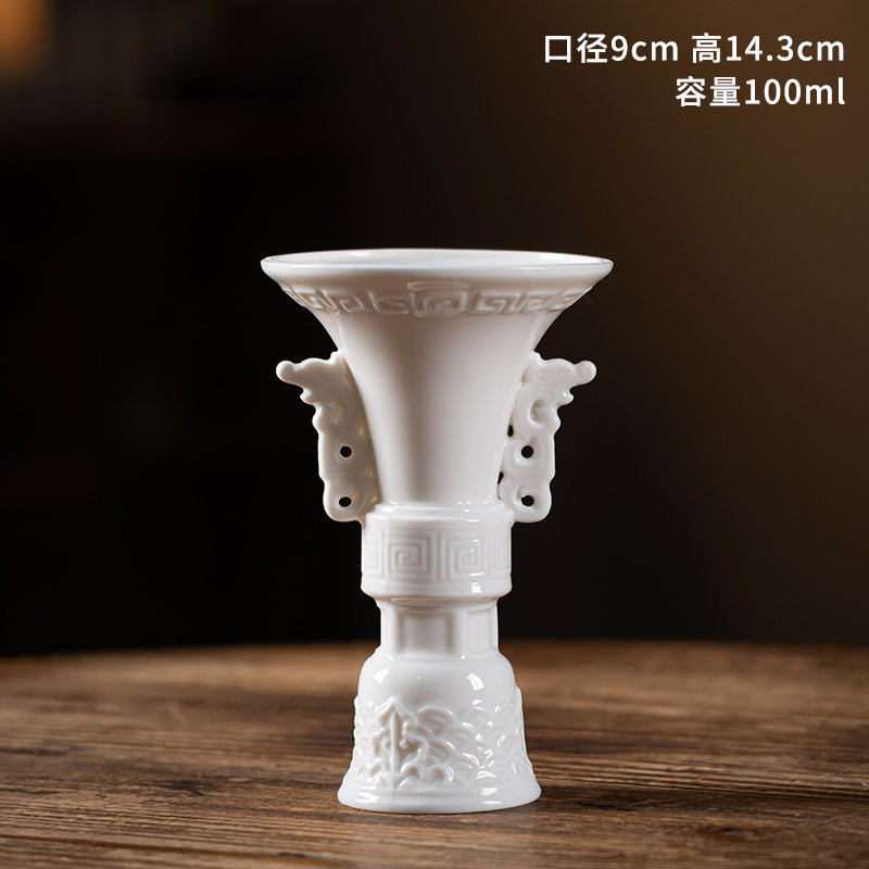 古代觚杯帝王杯陶瓷酒盏酒盅樽杯酒壶热酒仿中国风古酒具可摆件图片