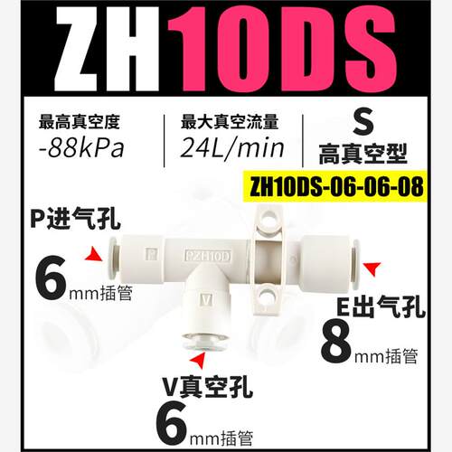 全新气动大吸力ZH05/07/10/13/15/18/20DSDL负压机械手管式真现货