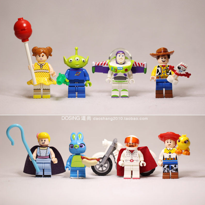 总动员4 积木人仔 拼插 牧羊女 胡迪 巴斯光年 卡布公爵 玩具