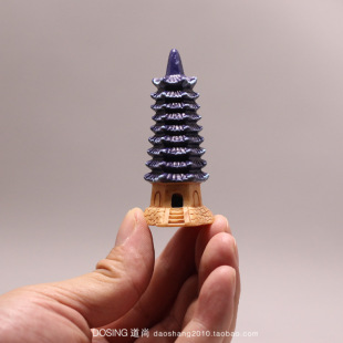 仿真微缩 迷你版小号 中国古塔 古代塔楼 古建筑 树脂模型摆件
